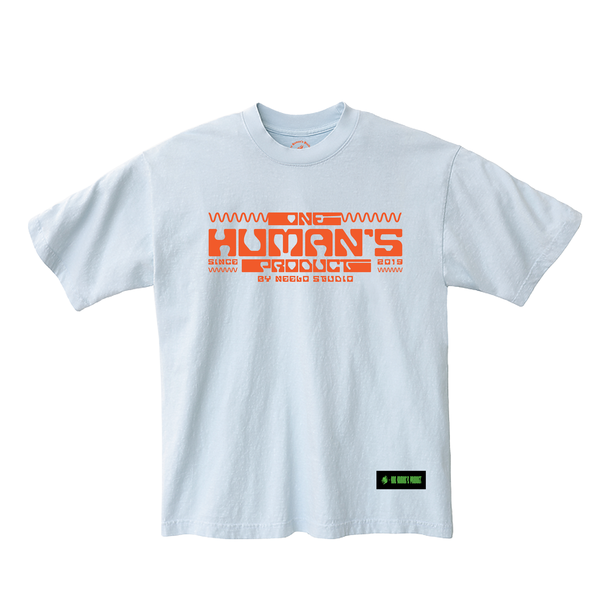 Light Blue - Orange Futuristic Logo